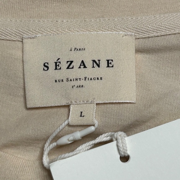Sezane LA CHAMADE T-SHIRT Heart Medium Quiet Luxury Paris L NWT - Picture 5 of 12